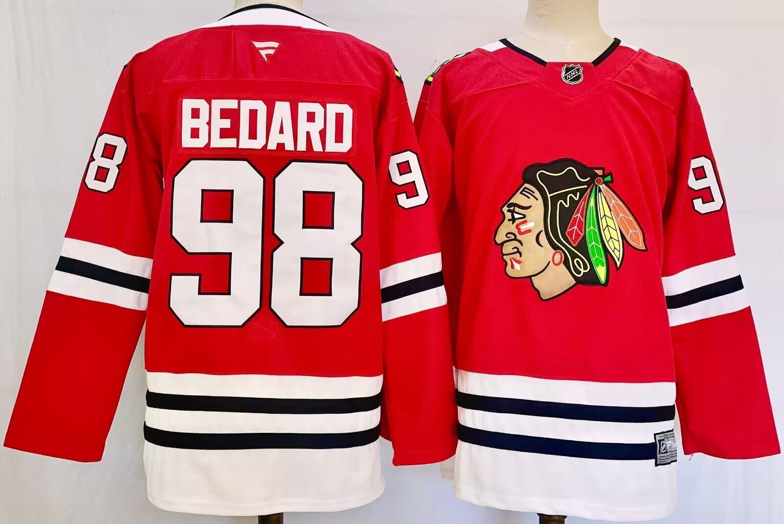 2024 Adidas Chicago Blackhawks #98 Connor Bedard Red  NHL Jersey